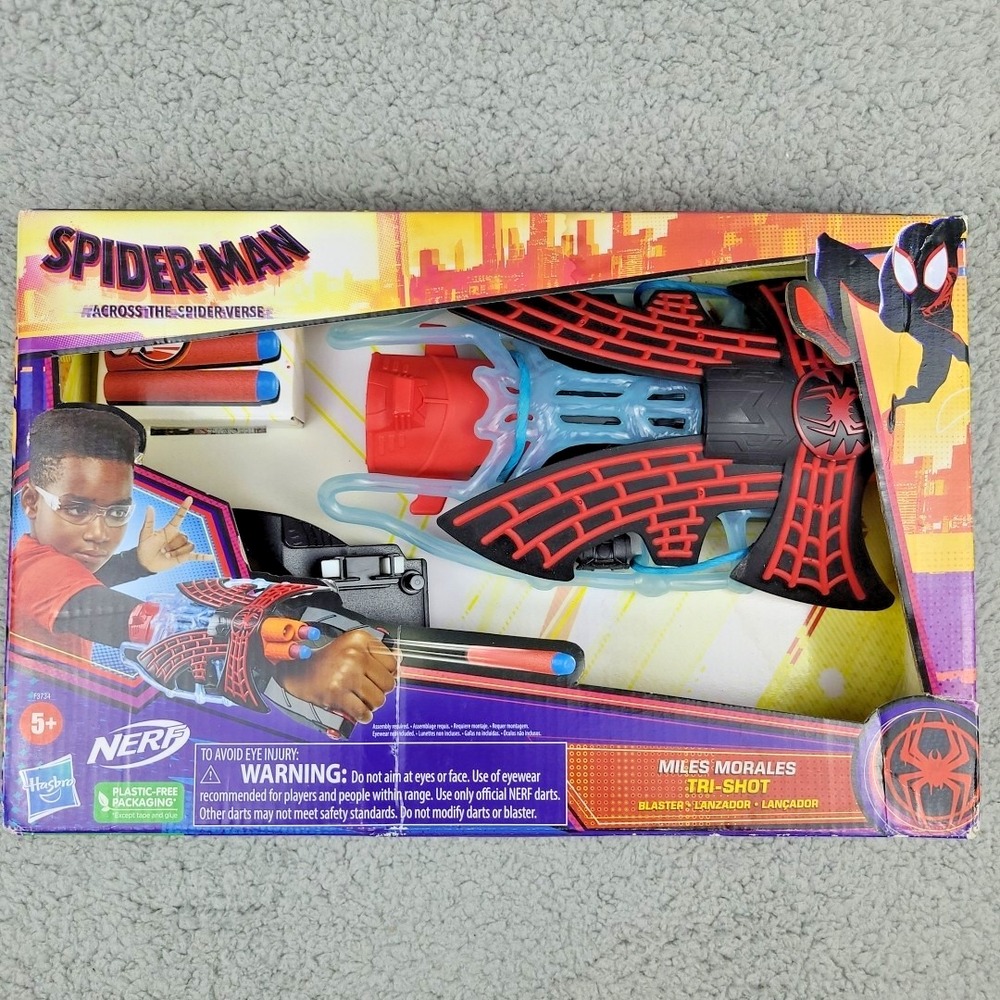 Spider-Man: Across The Spider-Verse Miles Morales Tri-Shot NERF Blaster 2B
